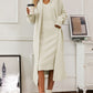 V-Neck Cami Dress and Cardigan Sweater Set