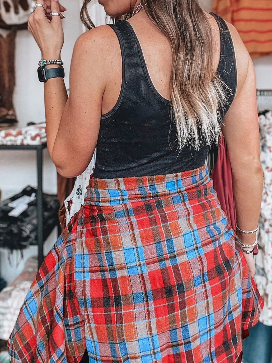 Plaid Flannel Long Sleeve Shirt