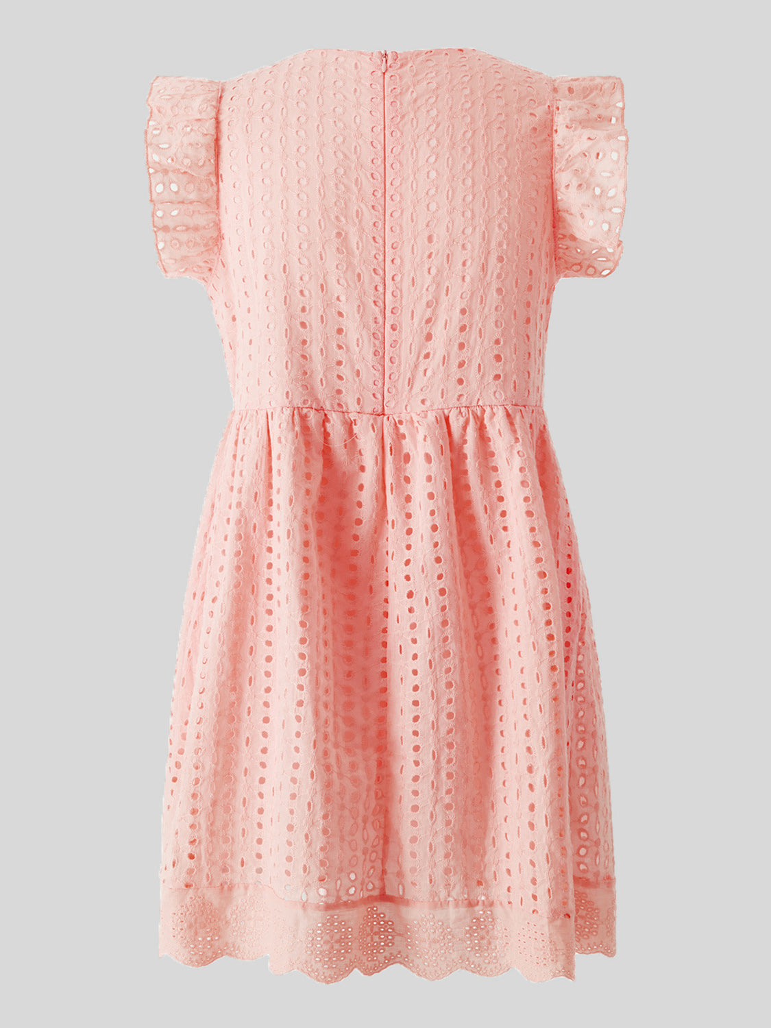 *App Exclusive* Ruffled Eyelet Deep V Dress