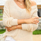 Vneck Dropped Shoulder Sweater
