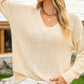 Vneck Dropped Shoulder Sweater