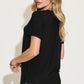 Basic Solid Vneck High-Low Tee