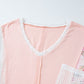 Floral V-Neck Three-Quarter Sleeve Blouse