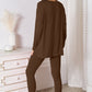 Oversized Vneck Soft Rayon Long Sleeve Top and Leggings Set