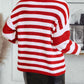 Red and White Striped Sweater