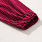 Square Neck Long Sleeve Velvet Dress