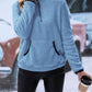 Half Zip Long Sleeve Fleece Lined Sweatshirt