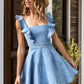 Ruffled Denim Dress
