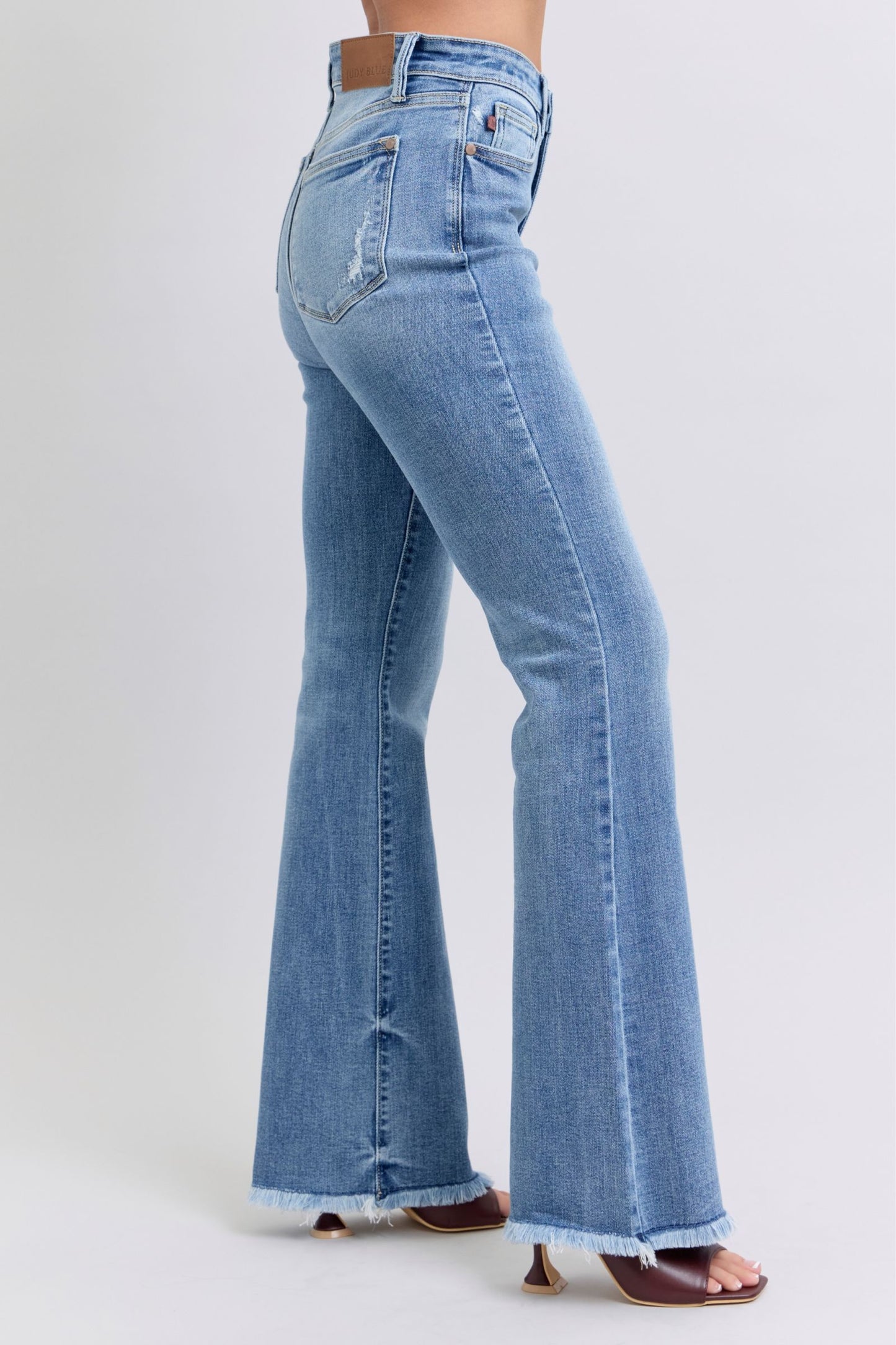 Judy Blue Raw Hem Bootcut Jeans
