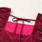Square Neck Long Sleeve Velvet Dress