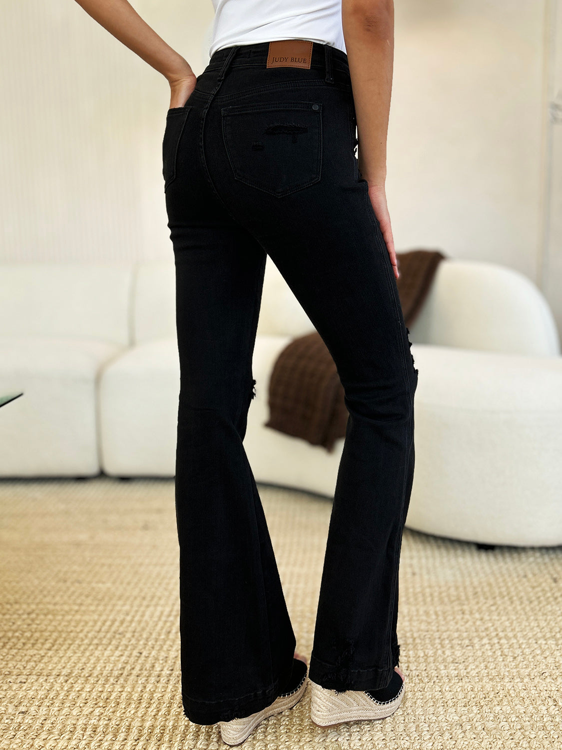 Judy Blue Distressed Flare Jeans