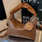 Faux Leather Woven Purse