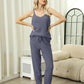 Fuzzy Vneck Cami and Pants Lounge Set