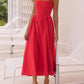 Devine Ruched Halter Neck Midi Dress