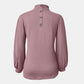 Turtleneck Button Long Sleeve Blouse