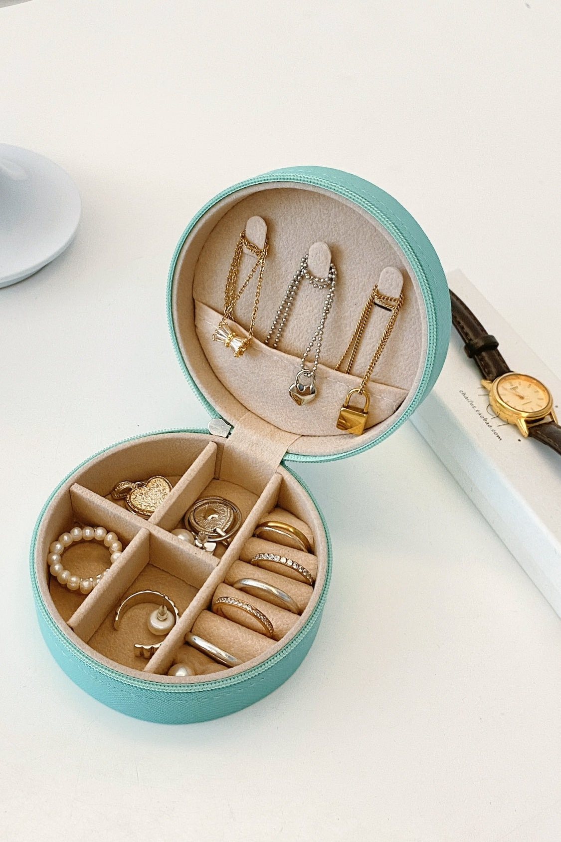 Faux Leather Jewelry Box
