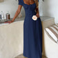 Devine Sweetheart Neck Short Sleeve Maxi Dress