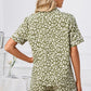 Leopard Short Sleeve Top and Shorts Lounge Set