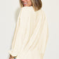 Ribbed Round Neck Long Sleeve T-Shirt