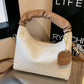 Faux Leather Woven Purse