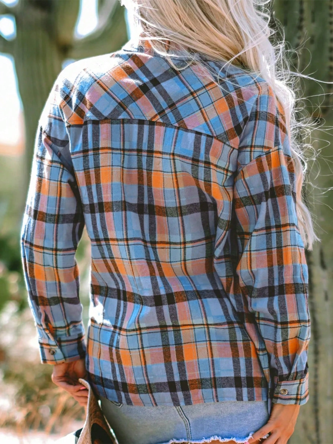 Plaid Flannel Long Sleeve Shirt