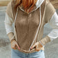 * APP EXCLUSIVE* Colorblock Exposed Seam Drawstring Hoodie