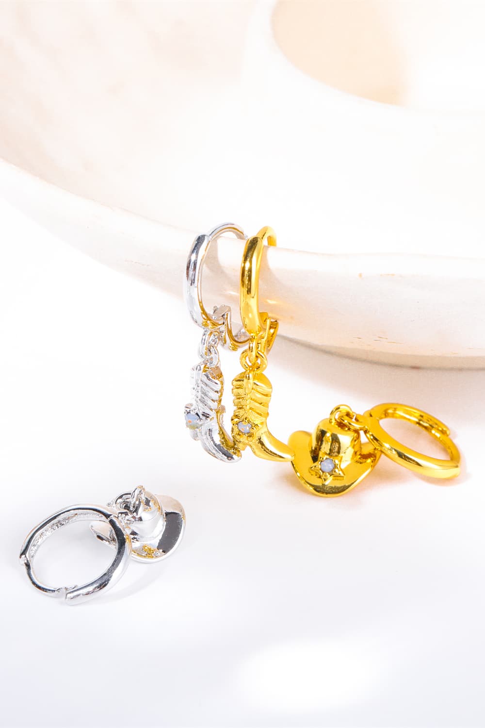*APP EXCLUSIVE* Hat & Boot Copper 14K Gold Plated Earrings