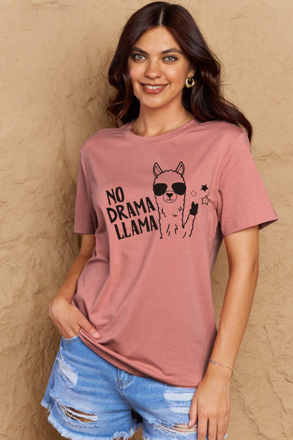 *APP EXCLUSIVE* NO DRAMA LLAMA Graphic Cotton Tee