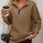*APP EXCLUSIVE* Zip-Up Dropped Shoulder Sweatshirt