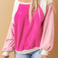 *APP EXCLUSIVE* Round Neck Dropped Shoulder Color Block Sweatshirt