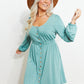 *App Exclusive* Scoop Neck Empire Waist Long Sleeve Mini Dress