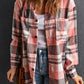 * APP EXCLUSIVE* Plaid Dropped Shoulder Longline Shirt