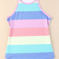*APP EXCLUSIVE* Pastel Striped Curved Hem Tank