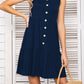 *APP EXCLUSIVE* Button Scoop Neck Sleeveless Tiered Dress