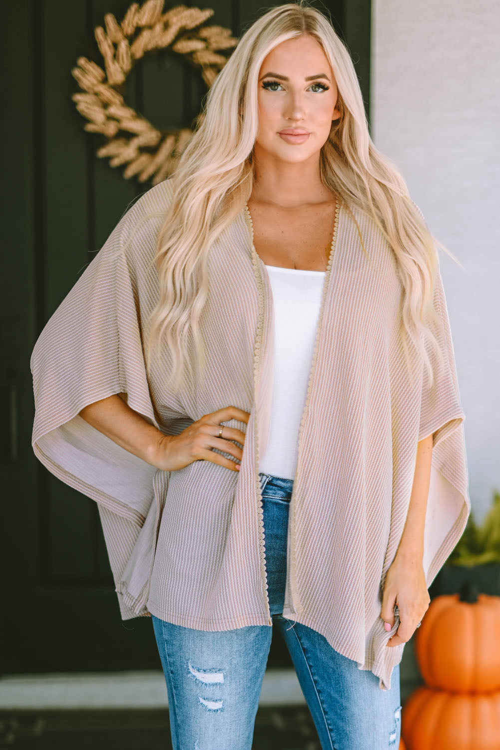 *APP EXCLUSIVE* Open Front Dolman Sleeve Cardigan