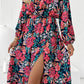 * APP EXCLUSIVE* Printed Long Sleeve Slit Dress
