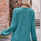 * APP EXCLUSIVE* Long Flounce Sleeve Round Neck Blouse