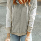 * APP EXCLUSIVE* Colorblock Exposed Seam Drawstring Hoodie