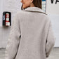 *App Exclusive* Half Zip Mixed Knit Collared Sweater
