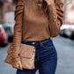 *APP EXCLUSIVE* Decorative Button Puff Sleeve T-Shirt