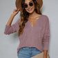 *APP EXCLUSIVE* Dropped Shoulder High-Low Waffle-Knit Top