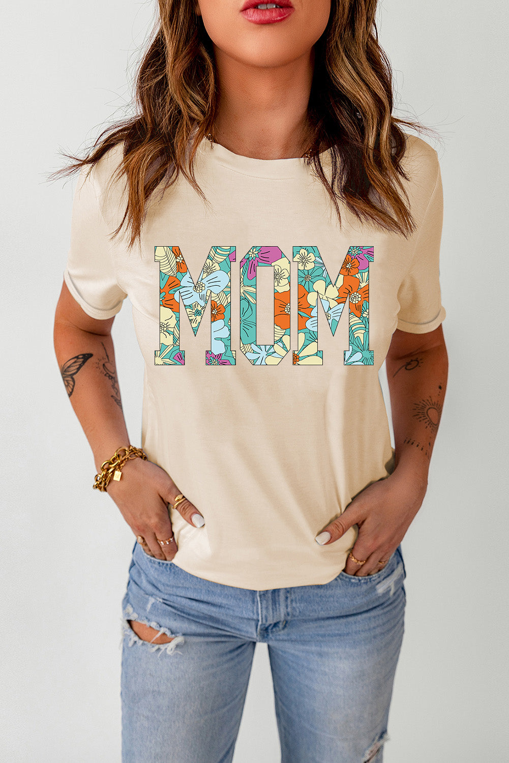 *APP EXCLUSIVE* MOM Floral Graphic Tee
