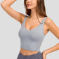*APP EXCLUSIVE* Deep Vneck Crop Sports Bra