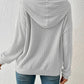 *APP EXCLUSIVE* Ribbed Dropped Shoulder Drawstring Hoodie