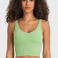 *APP EXCLUSIVE* Deep Vneck Crop Sports Bra