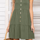 *APP EXCLUSIVE* Button Scoop Neck Sleeveless Tiered Dress
