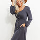 *App Exclusive* Scoop Neck Empire Waist Long Sleeve Mini Dress