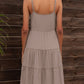 *APP EXCLUSIVE* Spaghetti Strap Vneck Tiered Dress