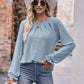 * APP EXCLUSIVE* Long Flounce Sleeve Round Neck Blouse