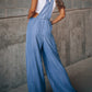 Wide Leg Denim Overalls